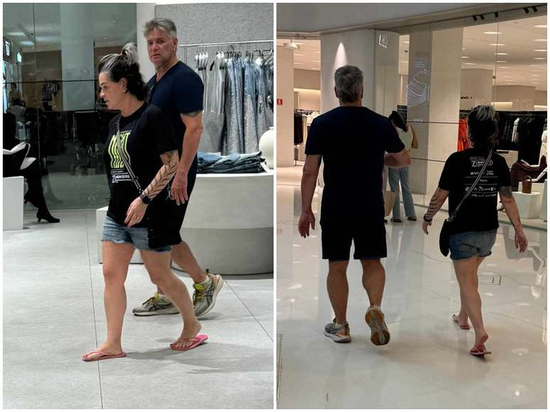 David e Tallyta chamaram a atenção de algumas pessoas ao circular pelo shopping