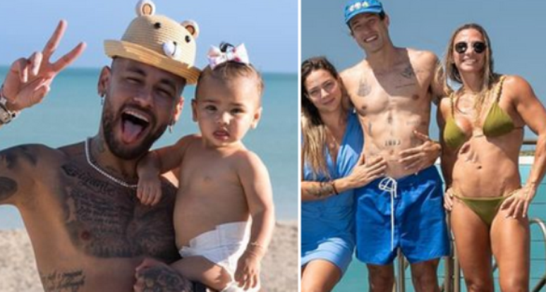 Neymar compartilha foto com 'erro de edição' na barriga de amiga 