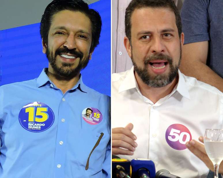 Ricardo Nunes e Guilherme Boulos começaram a campanha de 2º turno