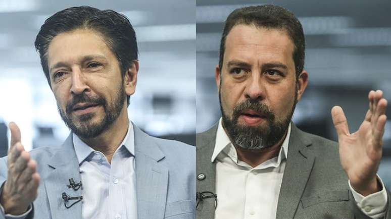 Os candidatos a prefeito de São Paulo Ricardo Nunes e Guilherme Boulos