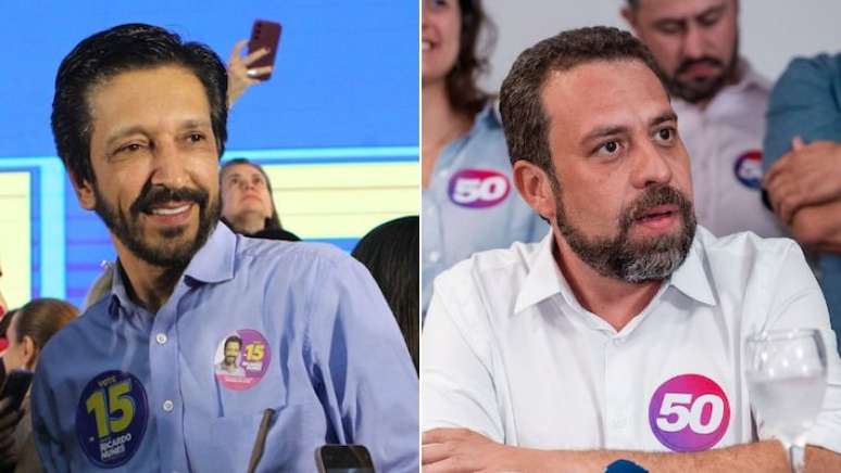 Guilherme Boulos ficou em segundo lugar no primeiro turno com uma diferença de 25.012 para Ricardo Nunes; os dois disputam o segundo turno