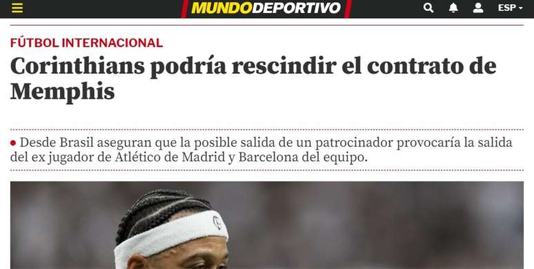 Reprodução/Mundo Deportivo ESP