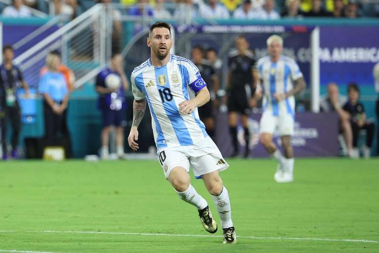 Lionel Messi (Argentina) durante jogo contra a Colômbia, no dia 14.07.2024 