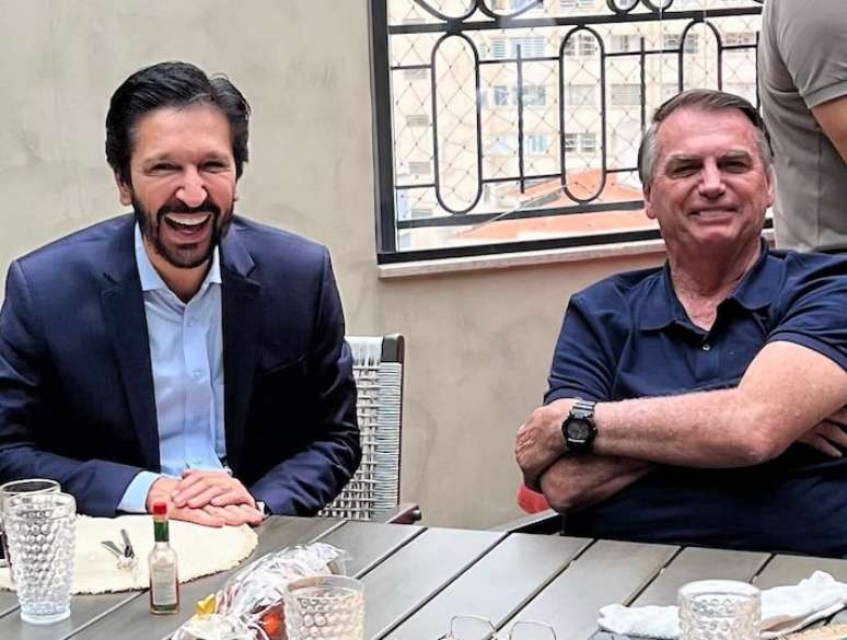 Ricardo Nunes e Jair Bolsonaro almo&ccedil;aram e fecharam alian&ccedil;a para disputa eleitoral deste ano