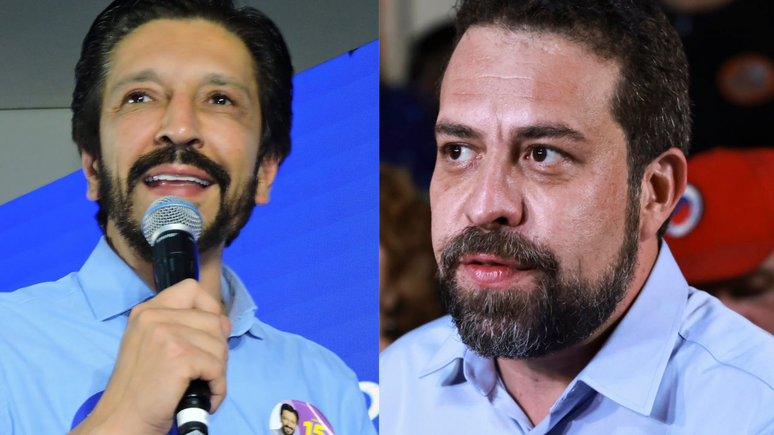 Candidatos Ricardo Nunes e Guilherme Boulos