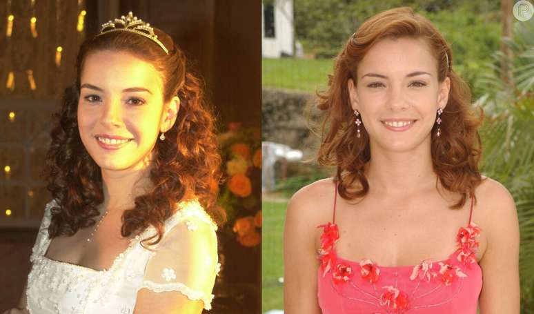 Regiane Alves me papeis diferentes em menos de 1 ano: D&oacute;ris, de Mulheres Apaixonadas (2003) e Belinha em Cabocla (2004).