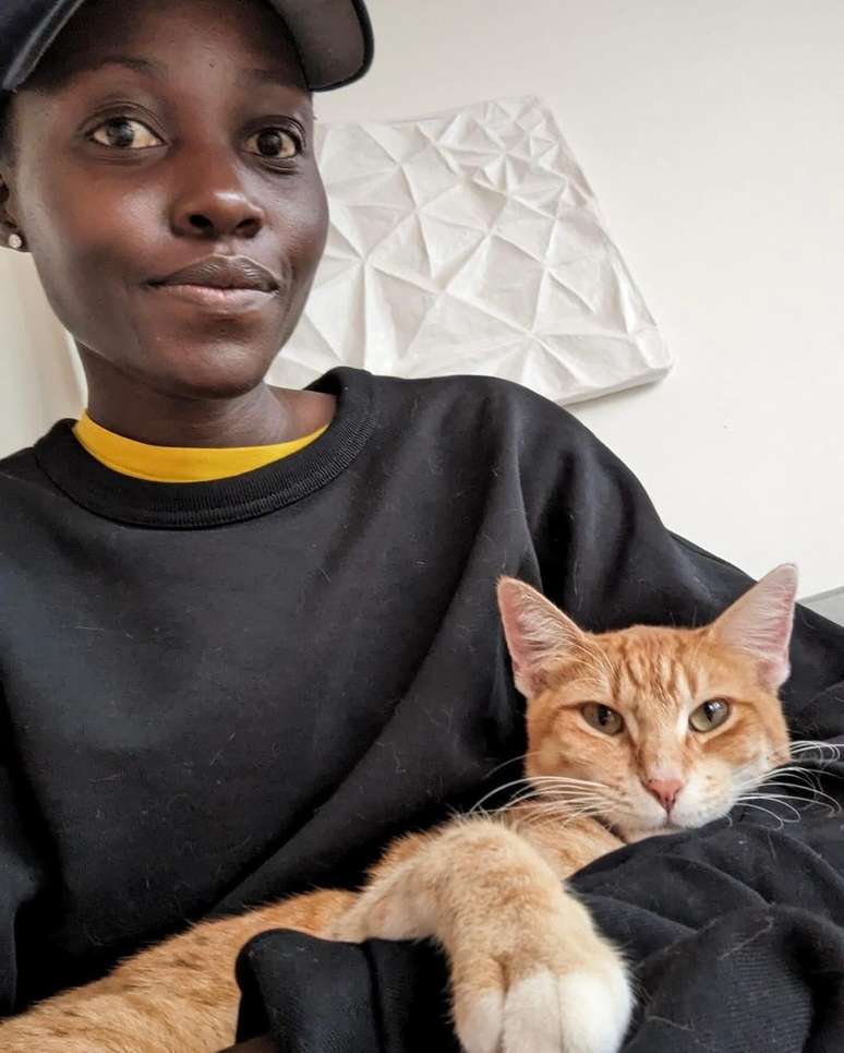 Cat Yoyo was adopted last year Cat Yoyo was adopted last year
