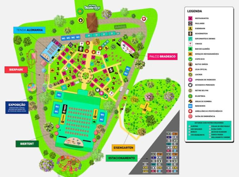 Mapa da São Paulo Oktoberfest 2024.