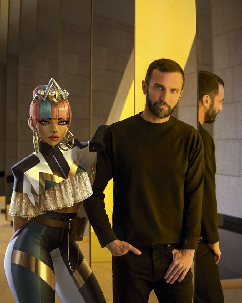 Qiyana e Nicolas Ghesquière, da Louis Vuitton 