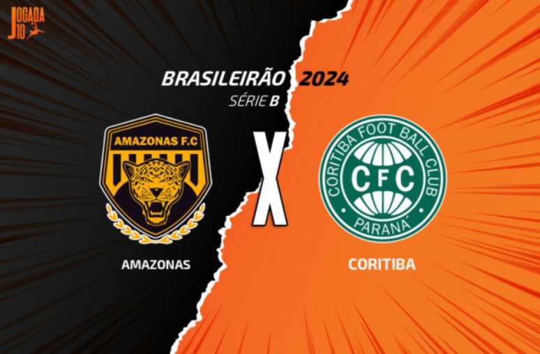 Arte/Jogada10 - Legenda: Coritiba e Amazonas se enfrentam pela Série B do Brasileiro