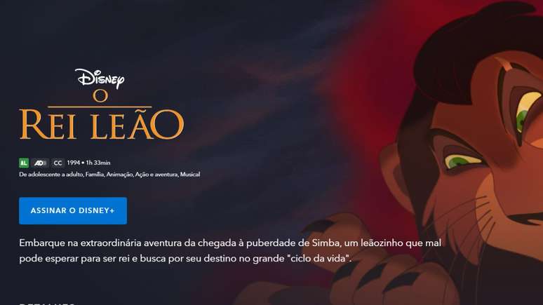 Filme O Rei Leão –