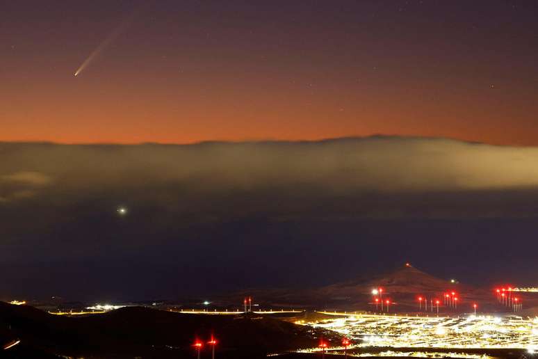 O cometa pôde ser visto nos últimos dias a partir de Gran Canaria, território espanhol