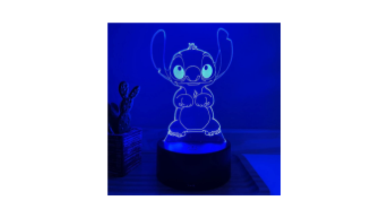 Luminária LED 3D abajur de Mesa - Stitch