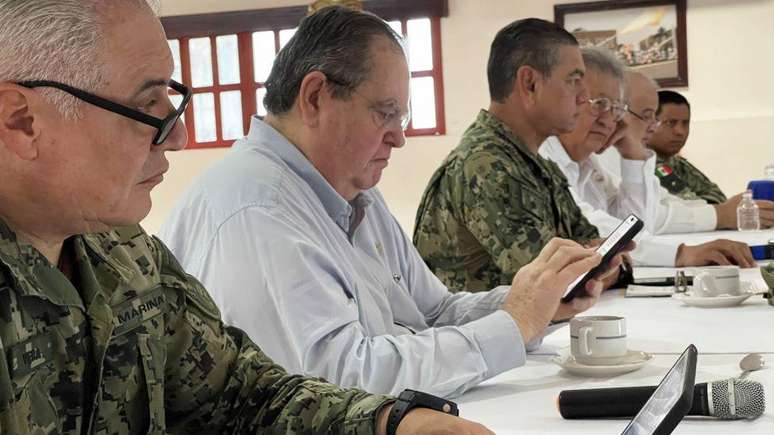 Luis Apperti durante a última reunião da Mesa-redonda Cidadã de Segurança e Justiça