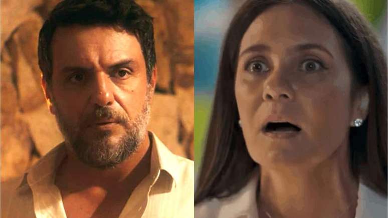 Molina (Rodrigo Lombardi) e Mércia (Adriana Esteves) em 'Mania de Você'