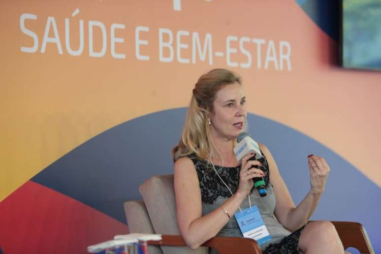 A biomédica Monica Andersen durante o Summit Saúde e Bem-Estar, promovido pelo Estadão.