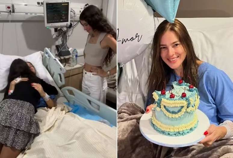 Vera Viel recebe visita no hospital