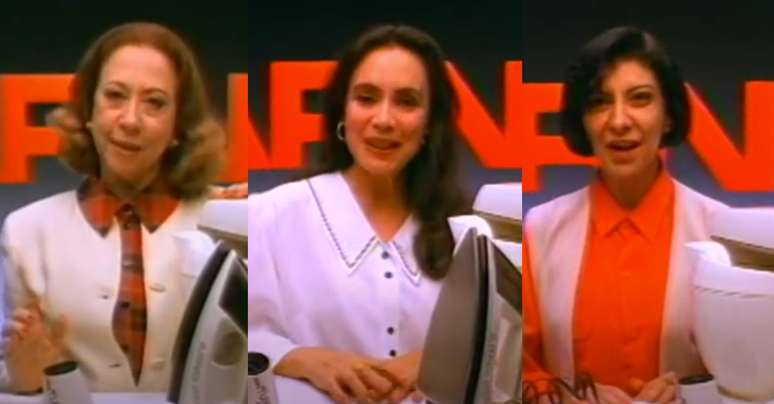 Fernanda Montenegro, Regina Duarte e Marília Pêra nos comerciais de 1993: sucesso nos intervalos da TV