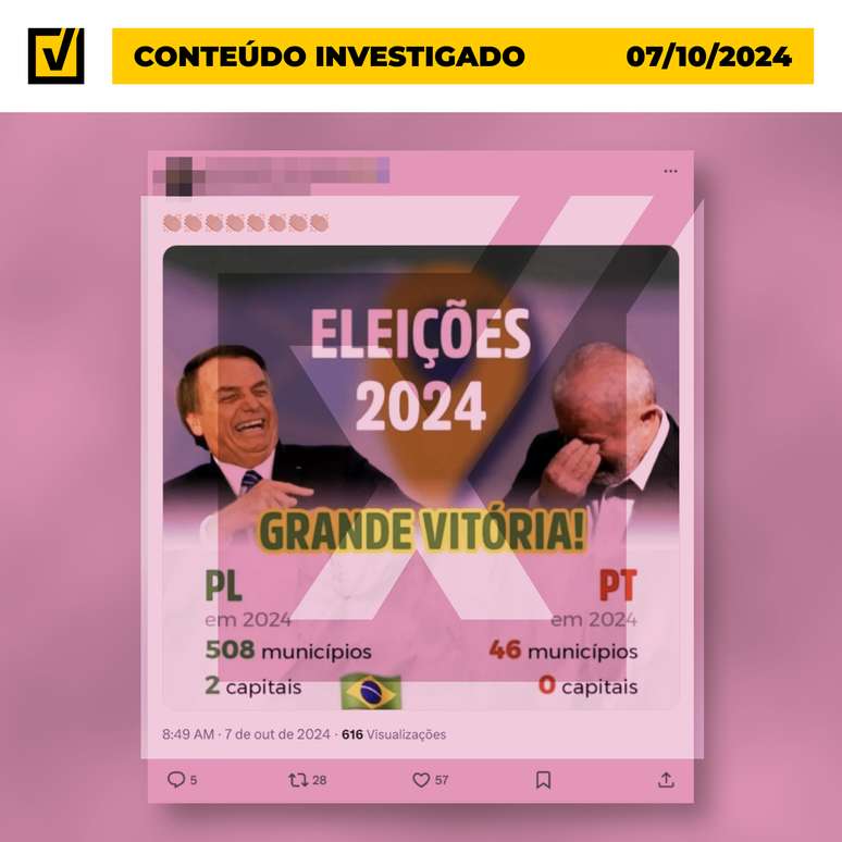 Publicação foi compartilhada no X