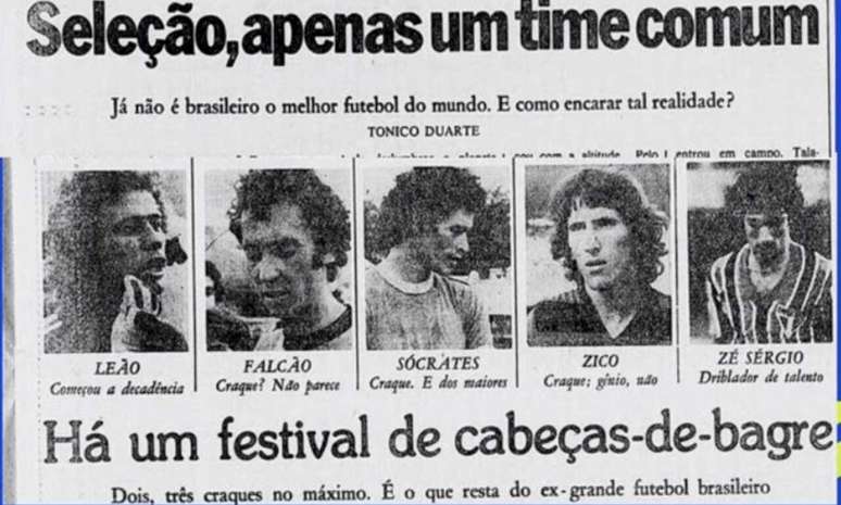 Artigo em que chama as estrelas brasileiras de 