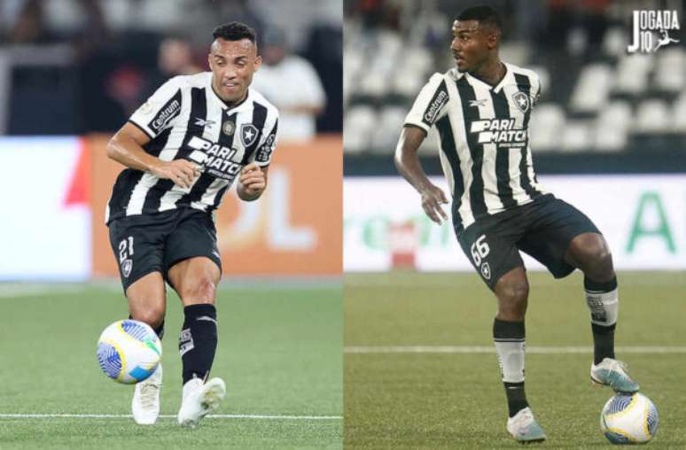 Fotos: Vitor Silva/Botafogo. - Legenda: Marçal e Cuiabano são atualmente reservas do time de Artur Jorge