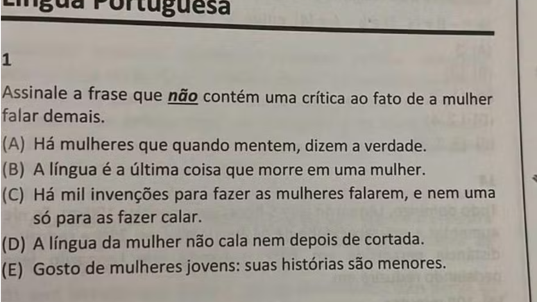 Questão de concurso no RJ é anulada por conteúdo machista: ‘Mulher fala demais’