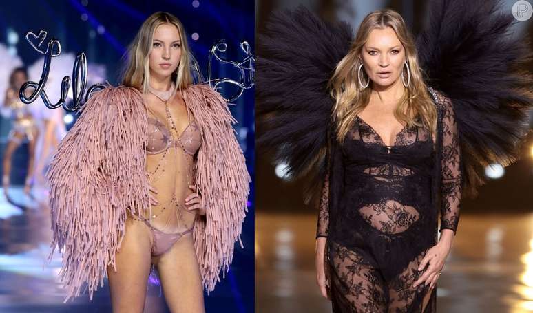 Lila Moss e Kate Moss desfilam pela primeira vez para a Victoria's Secret.