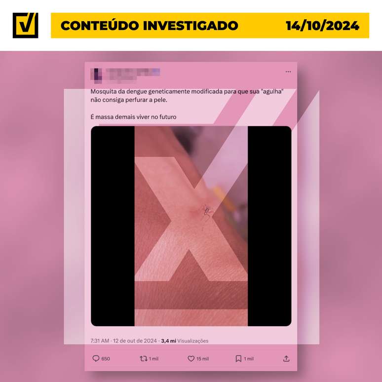 Conteúdo falso foi publicado no X