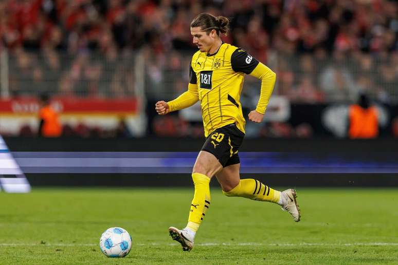 Marcel Sabitzer (Borussia Dortmund) durante jogo contra o Union Berlin, no dia 05.10.2024 