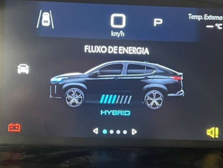 Painel digital dos novos Fiat Fastback e Pulse Hybrid