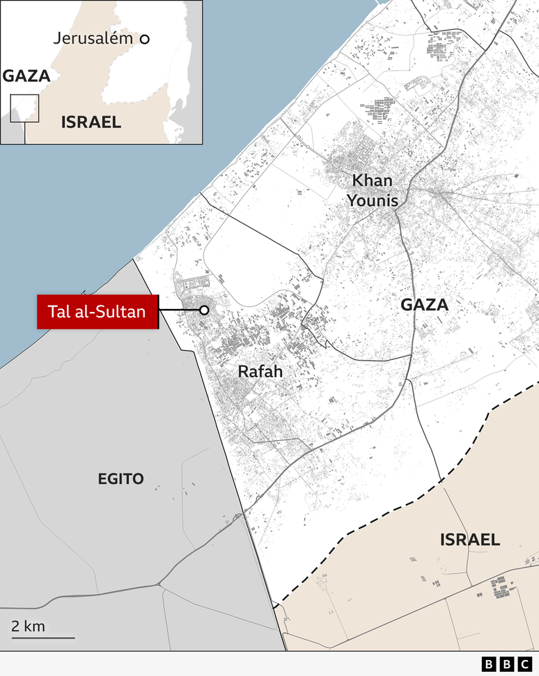 Mapa mostra onde o líder do Hamas, Yahya Sinwar, foi morto