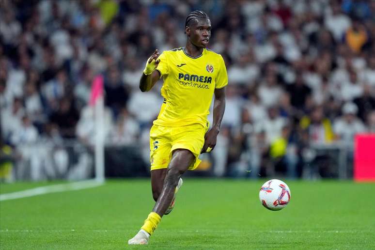 Thierno Barry (Villarreal) durante jogo contra o Real Madrid, no dia 05.10.2024