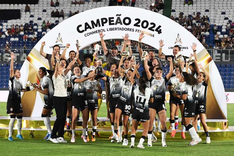 Corinthians, Meisterinnen der Women's Libertadores 2024 (Foto von Christian Alvarenga/Getty Images)