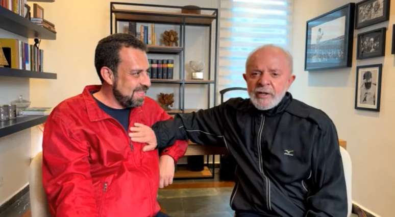 Lula recebeu Boulos em casa para uma transmissão ao vivo