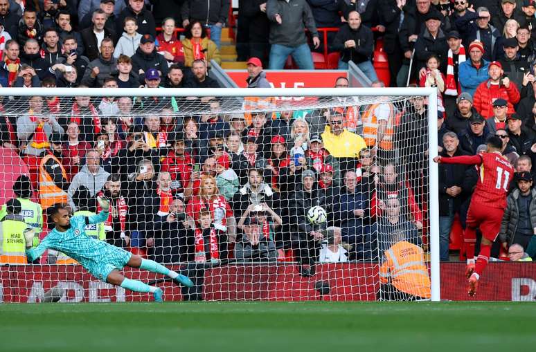 Salah marcó un penalti.