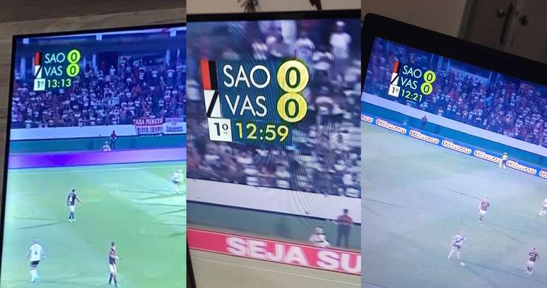 Vários usuários do X postaram o erro do placar da Globo na partida realizada no Estádio Brinco da Princesa, em Campinas (SP)