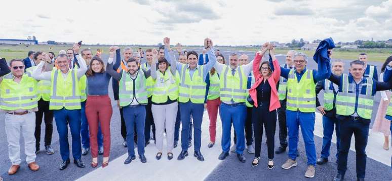 Regierungsmitglieder waren letzten Freitag am Flughafen Salgado Filho