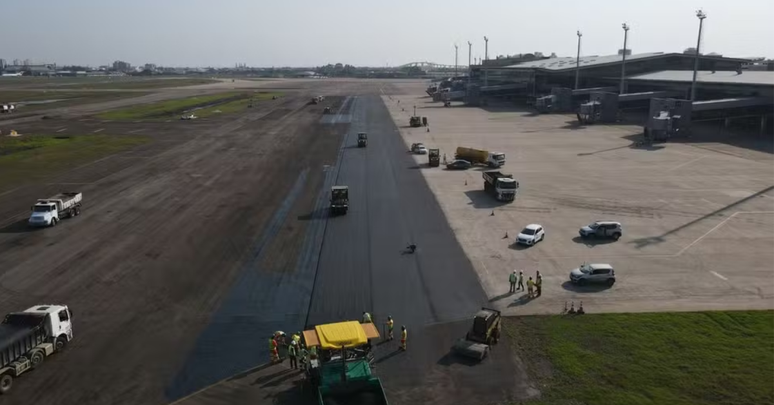 Am Flughafen Salgado Filho werden derzeit Arbeiten durchgeführt