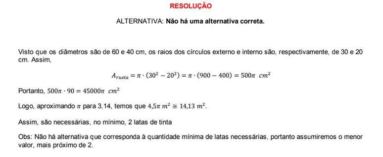 Resolução do Oficina do Estudante - Questão 53 da Unicamp