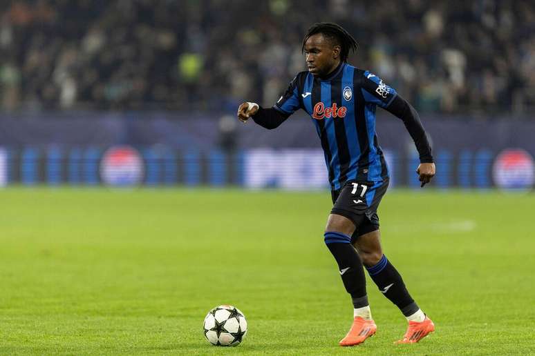 Ademola Lookman (Atalanta) durante jogo contra o Shakhtar Donetsk, no dia 02.10.2024 