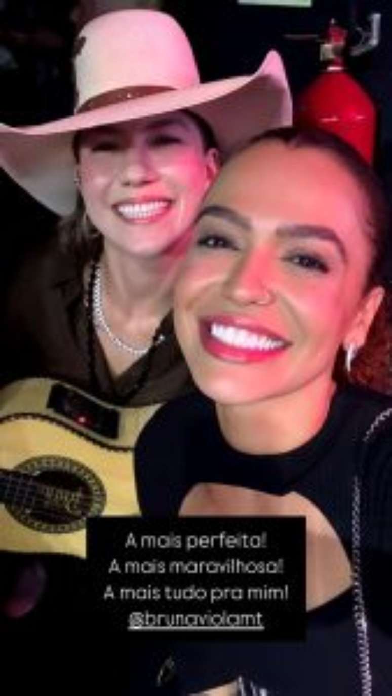 Nos stories do Instagram, Dani celebrou o show da amada durante o evento - Reprodução/Instagram