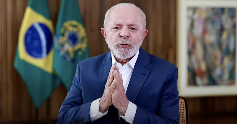 Lula fez discurso por videoconferência