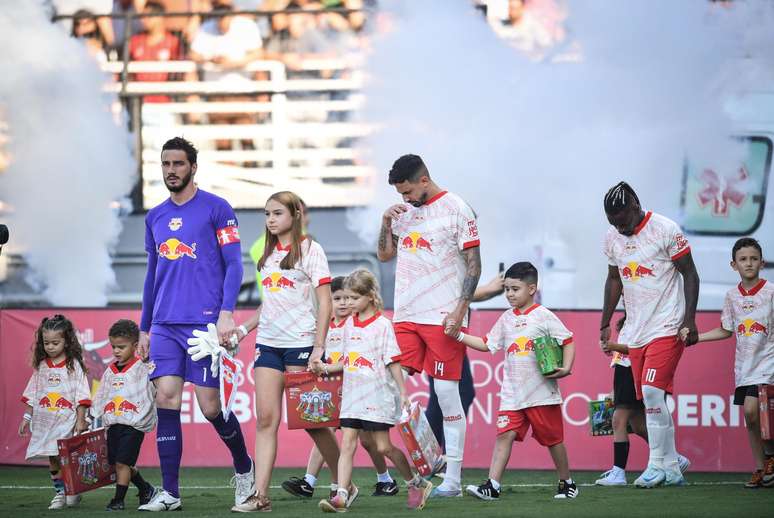 Jogadores do Red Bull Bragantino. 