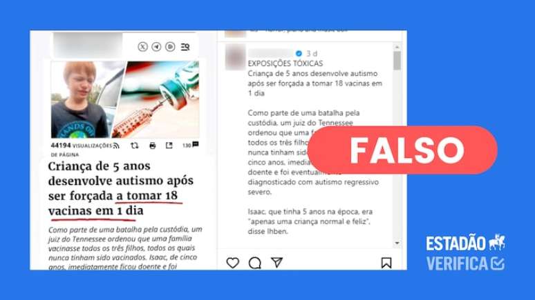 Captura de tela da postagem verificada