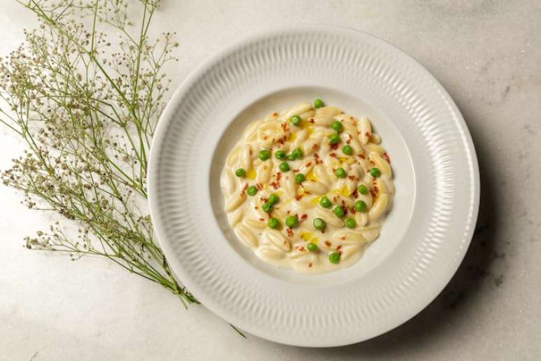 Massa com queijo gruyère