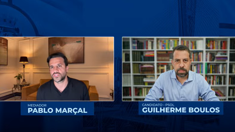 Live promovida pelo Pablo Marçal contou com a presença de Guilherme Boulos