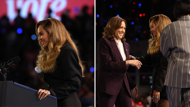 Beyoncé e Kelly Rowland participam de comício de Kamala Harris no Texas