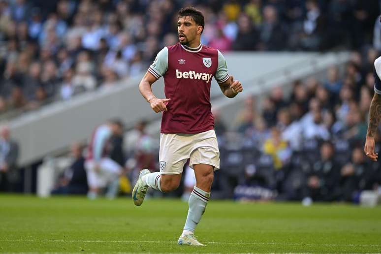 Lucas Paquetá (West Ham) durante jogo contra o Tottenham, no dia 19.10.2024 