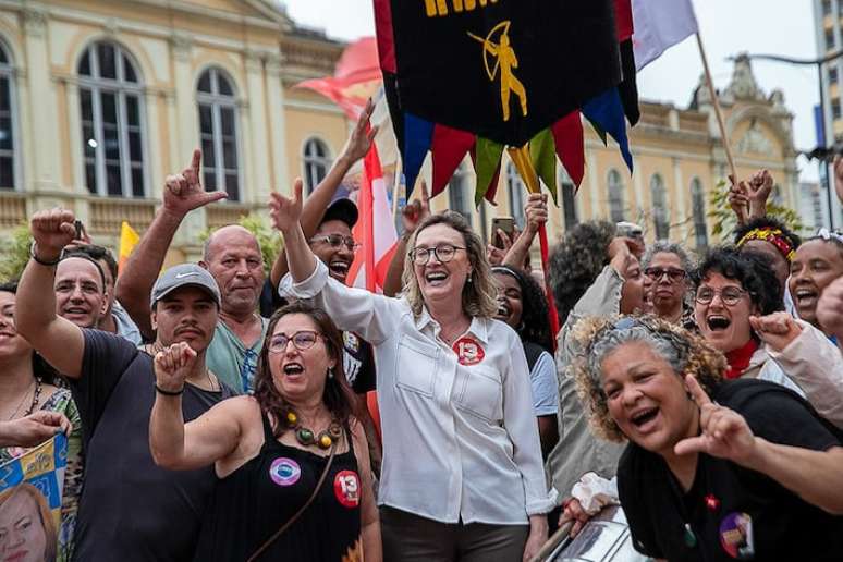 A deputada Maria do Rosário, candidata a prefeitura de Porto Alegre pelo PT.