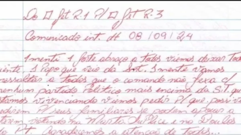 Telegrama interceptado foi escrito há quase um mês antes do primeiro turno 